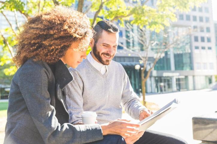 An Ontario real estate agent discussing a property contract with transparency